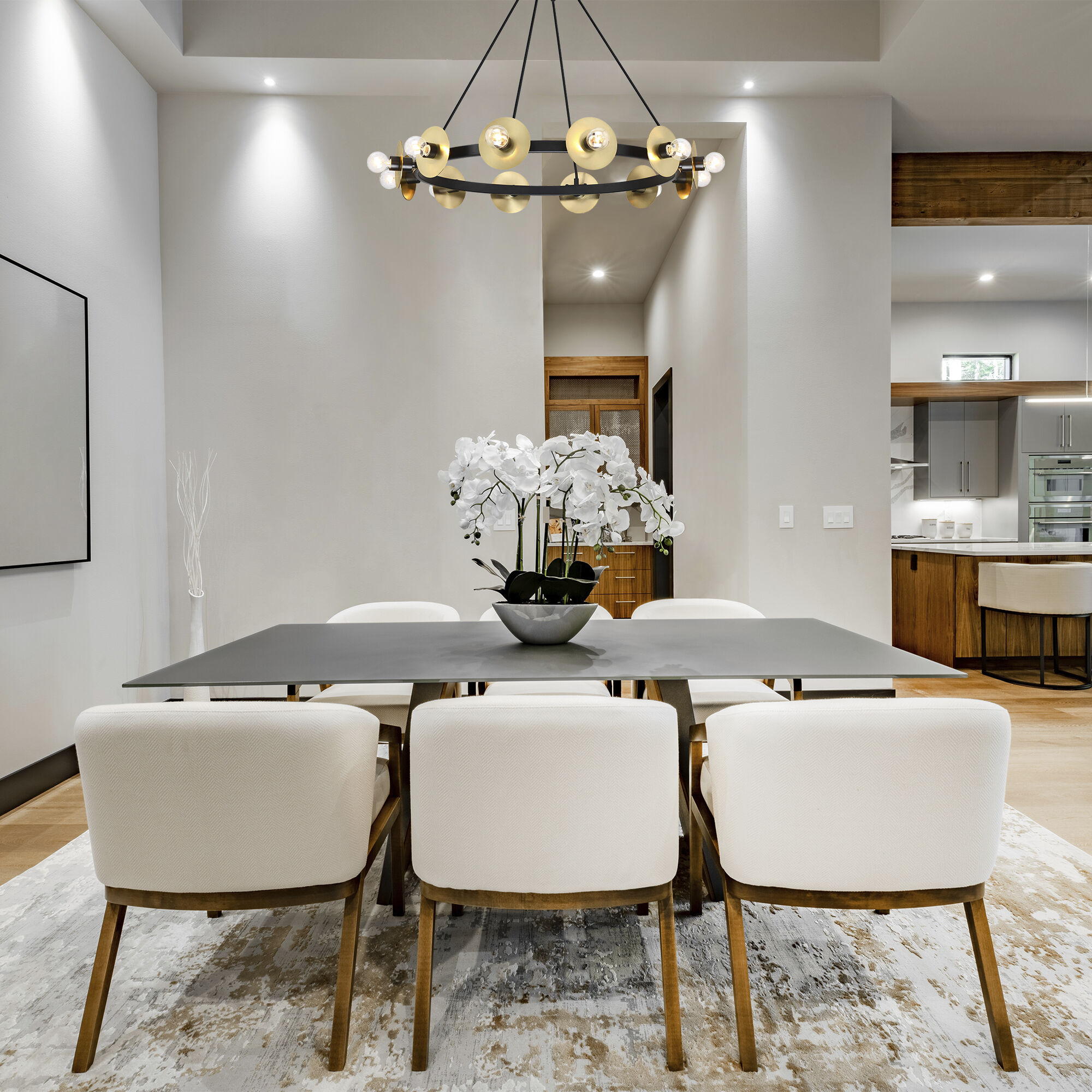 Harmoni 12 Light 30 inch Matte Black Chandelier Ceiling Light